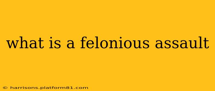 what is a felonious assault