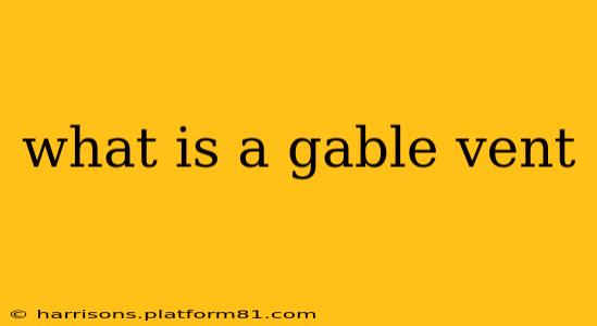 what is a gable vent