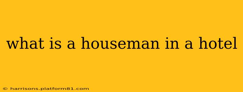what is a houseman in a hotel