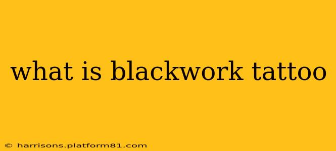 what is blackwork tattoo