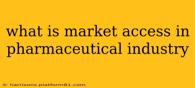 what is market access in pharmaceutical industry