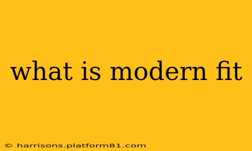what is modern fit