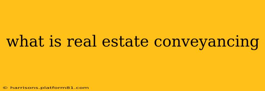 what is real estate conveyancing