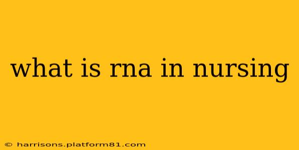what is rna in nursing