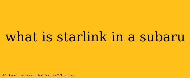 what is starlink in a subaru