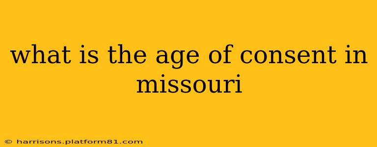 what is the age of consent in missouri