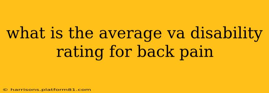what is the average va disability rating for back pain