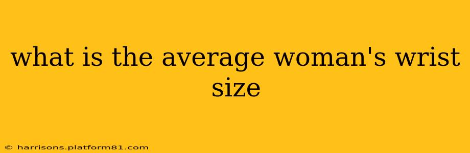 what is the average woman's wrist size