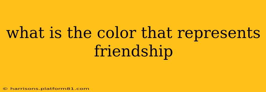 what is the color that represents friendship
