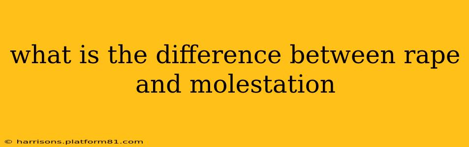 what is the difference between rape and molestation