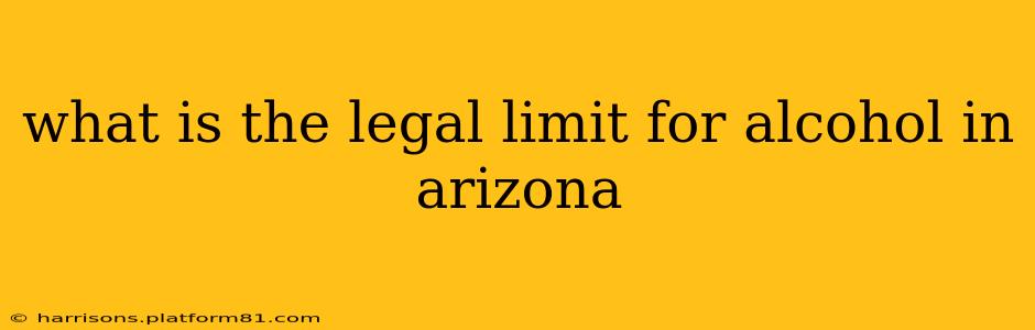what is the legal limit for alcohol in arizona