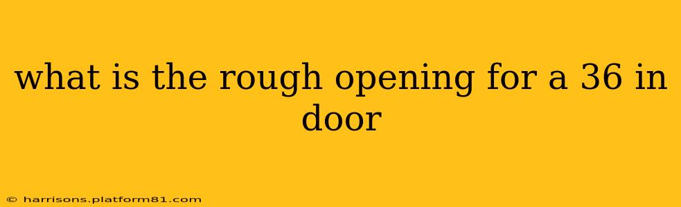 what is the rough opening for a 36 in door