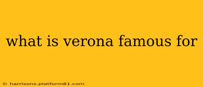 what is verona famous for