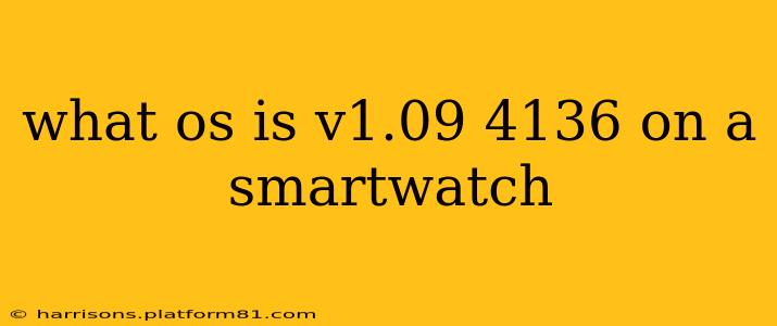 what os is v1.09 4136 on a smartwatch
