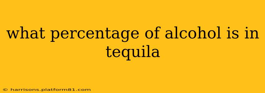 what percentage of alcohol is in tequila
