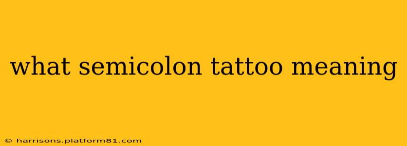 what semicolon tattoo meaning