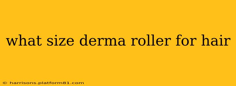 what size derma roller for hair