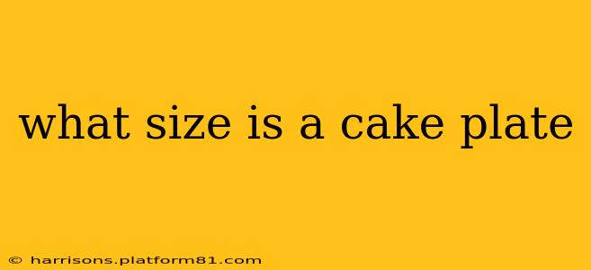what size is a cake plate