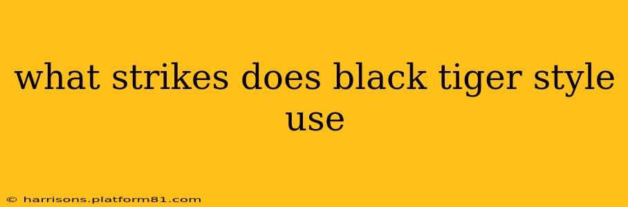 what strikes does black tiger style use