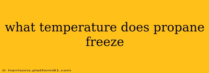 what temperature does propane freeze