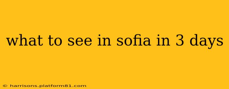 what to see in sofia in 3 days