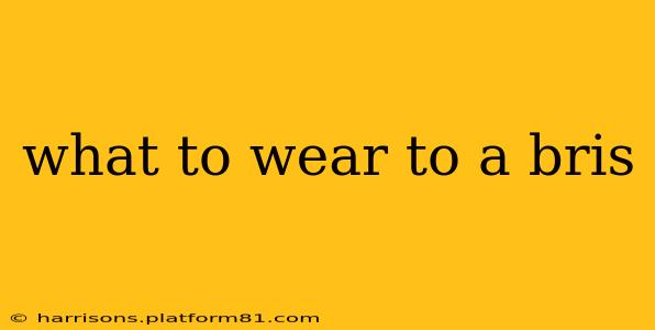 what to wear to a bris