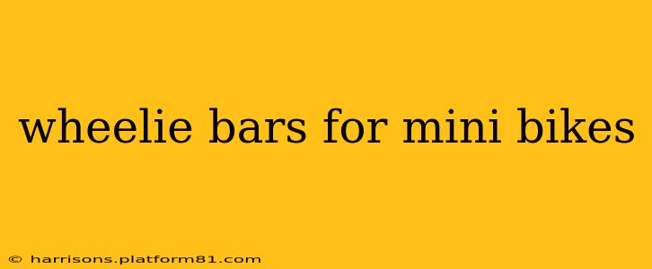wheelie bars for mini bikes
