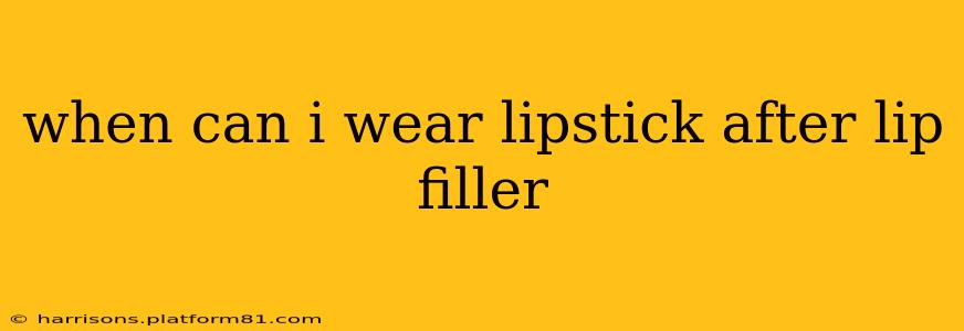when can i wear lipstick after lip filler