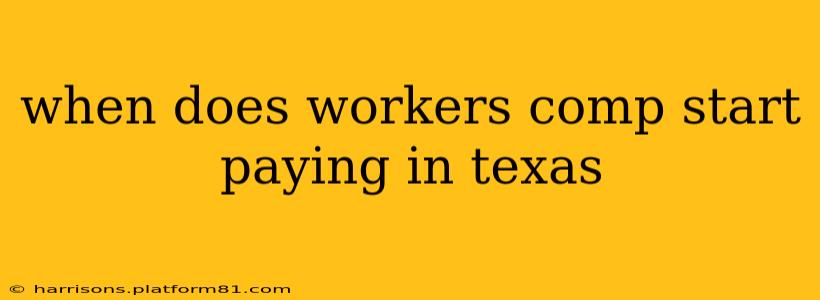 when does workers comp start paying in texas