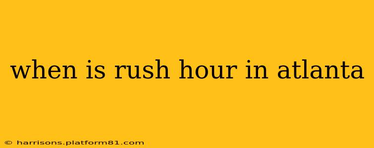 when is rush hour in atlanta