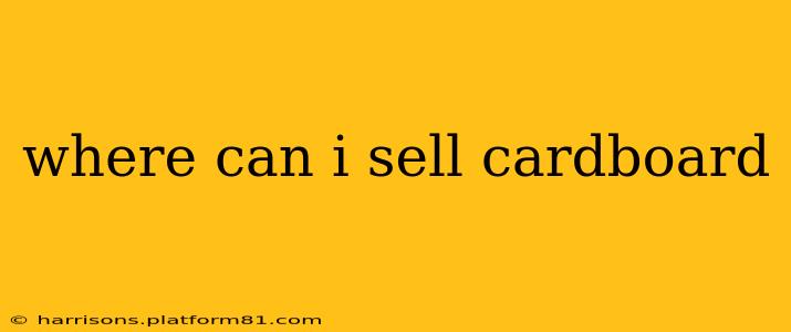 where can i sell cardboard