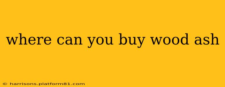 where can you buy wood ash