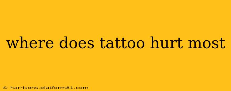 where does tattoo hurt most