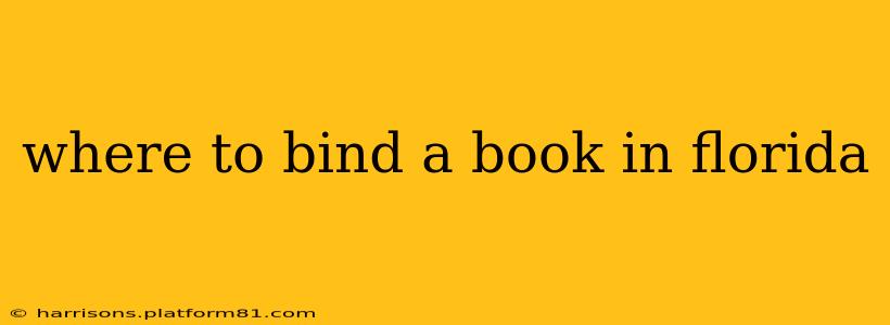 where to bind a book in florida