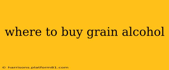 where to buy grain alcohol