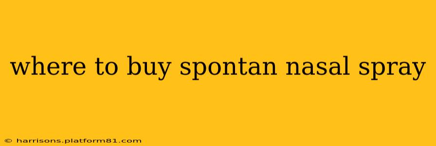 where to buy spontan nasal spray