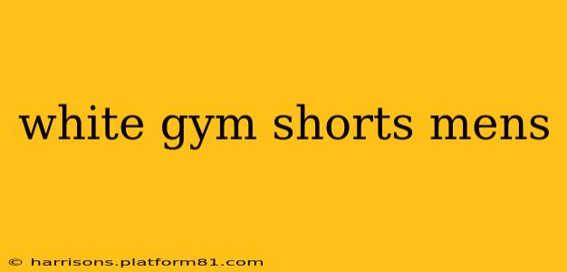 white gym shorts mens
