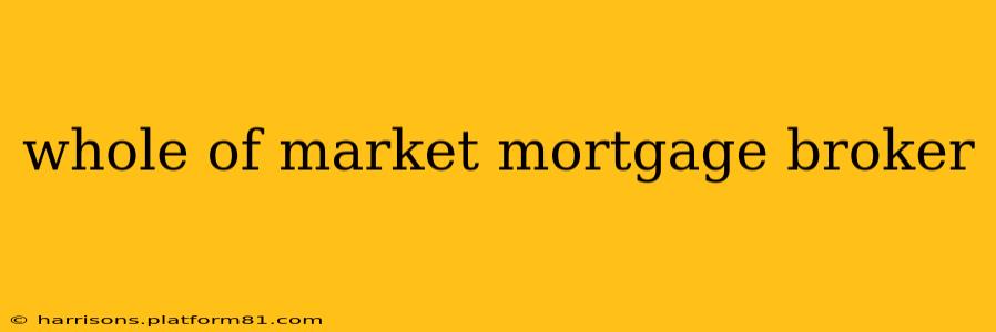 whole of market mortgage broker