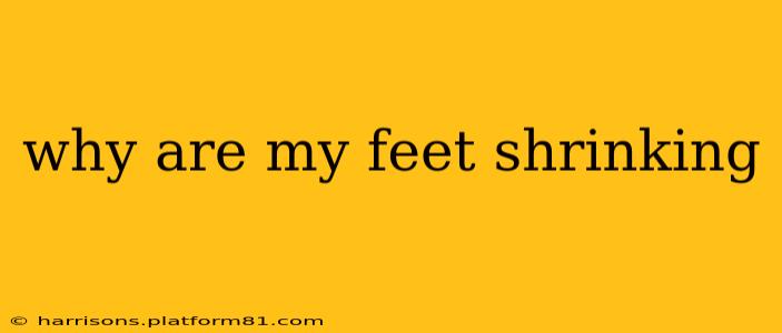 why are my feet shrinking