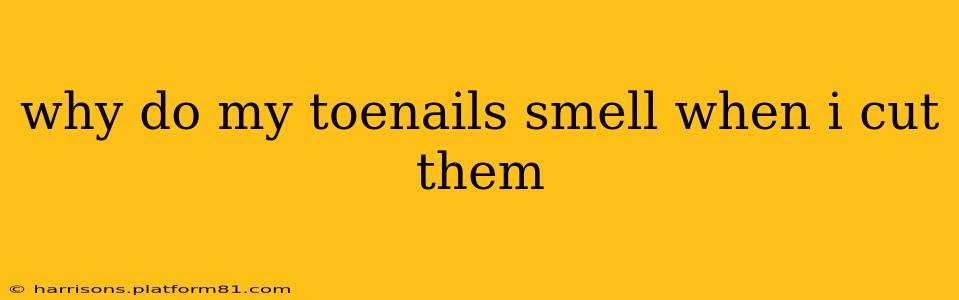 why do my toenails smell when i cut them