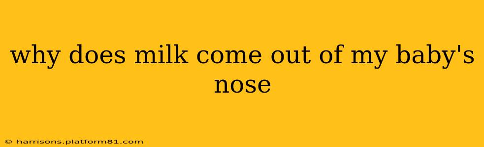 why does milk come out of my baby's nose