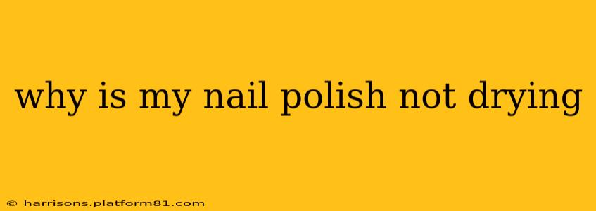 why is my nail polish not drying