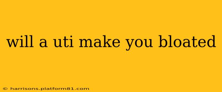 will a uti make you bloated
