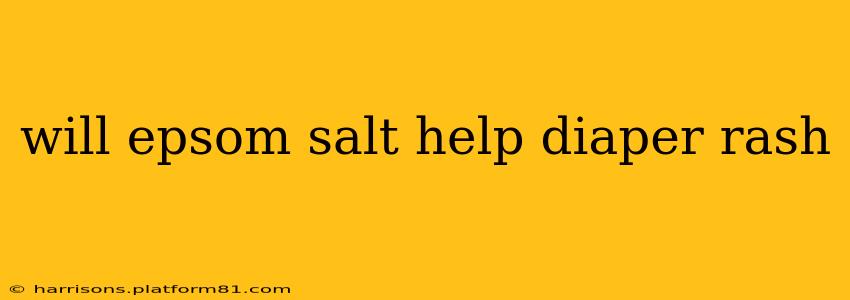 will epsom salt help diaper rash
