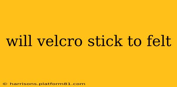 will velcro stick to felt