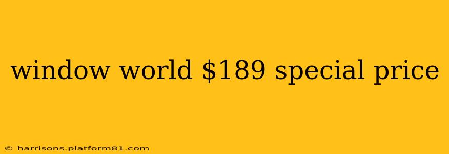 window world $189 special price