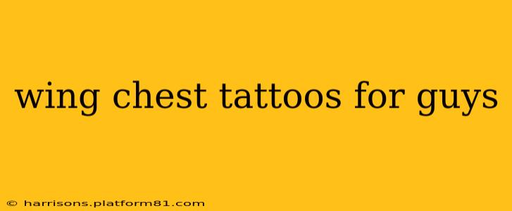 wing chest tattoos for guys