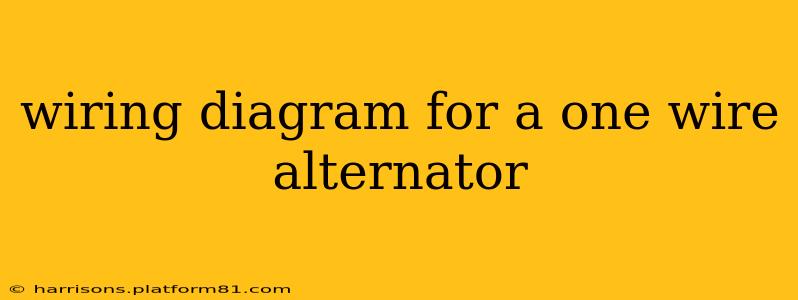 wiring diagram for a one wire alternator