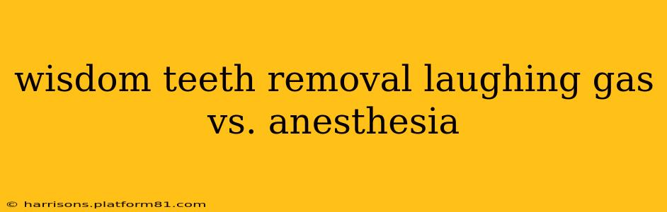 wisdom teeth removal laughing gas vs. anesthesia