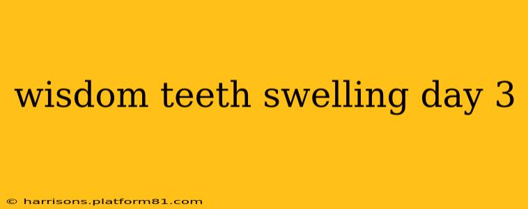 wisdom teeth swelling day 3